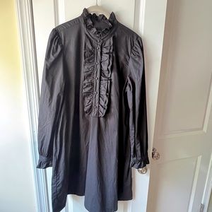 Black cotton popover dress